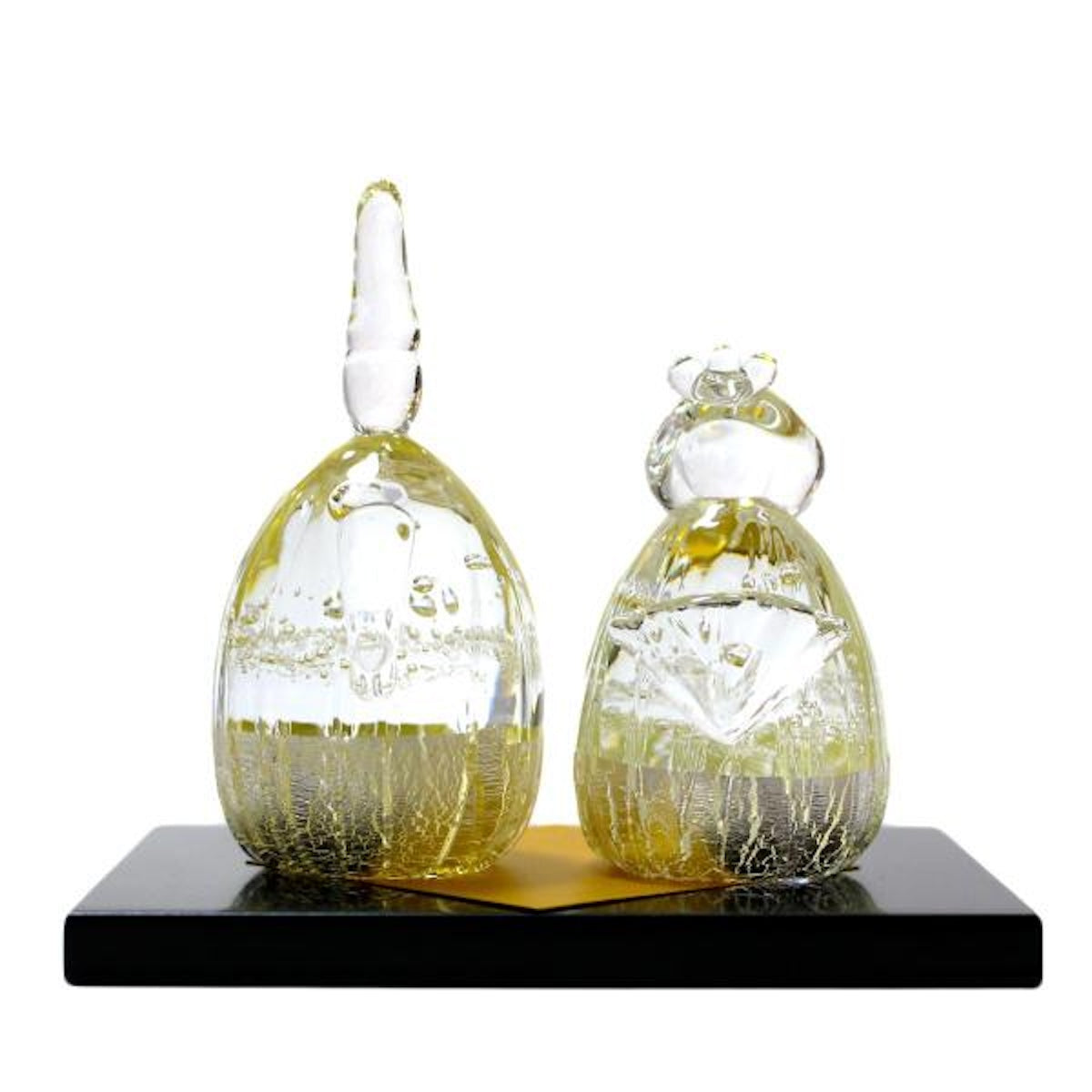 ガラスのお雛様 瑞穂雛 (みずほびな) glass calico グラスキャリコ ハンドメイド ガラスアート 雛人形 ひな人形 おひなさま 桃の節句 オブジェ コンパクト