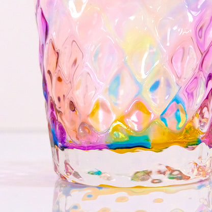 グラスキャリコ プリズム ダイヤ ロックグラス glass calico ハンドメイドグラス ウイスキー 焼酎 梅酒 ソフトドリンク ソーダ カクテル グラス