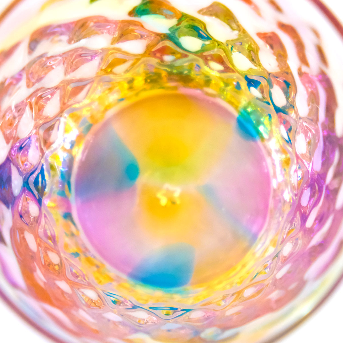 グラスキャリコ プリズム ダイヤ ロックグラス glass calico ハンドメイドグラス ウイスキー 焼酎 梅酒 ソフトドリンク ソーダ カクテル グラス