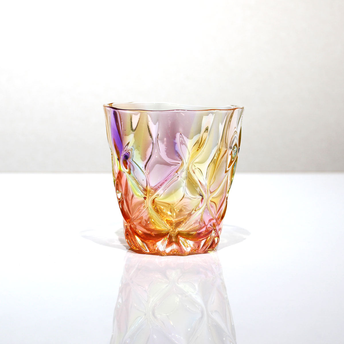 glass calico グラスキャリコ ハンドメイド ガラス酒器 プリズム レトロ ロックグラス