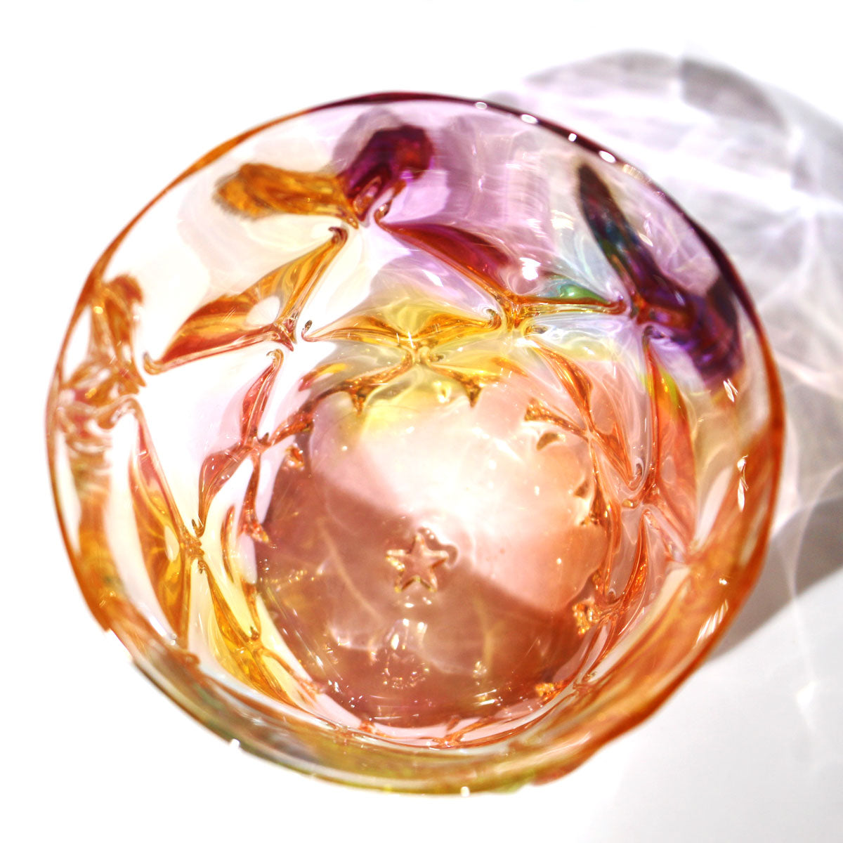 glass calico グラスキャリコ ハンドメイド ガラス酒器 プリズム レトロ ロックグラス