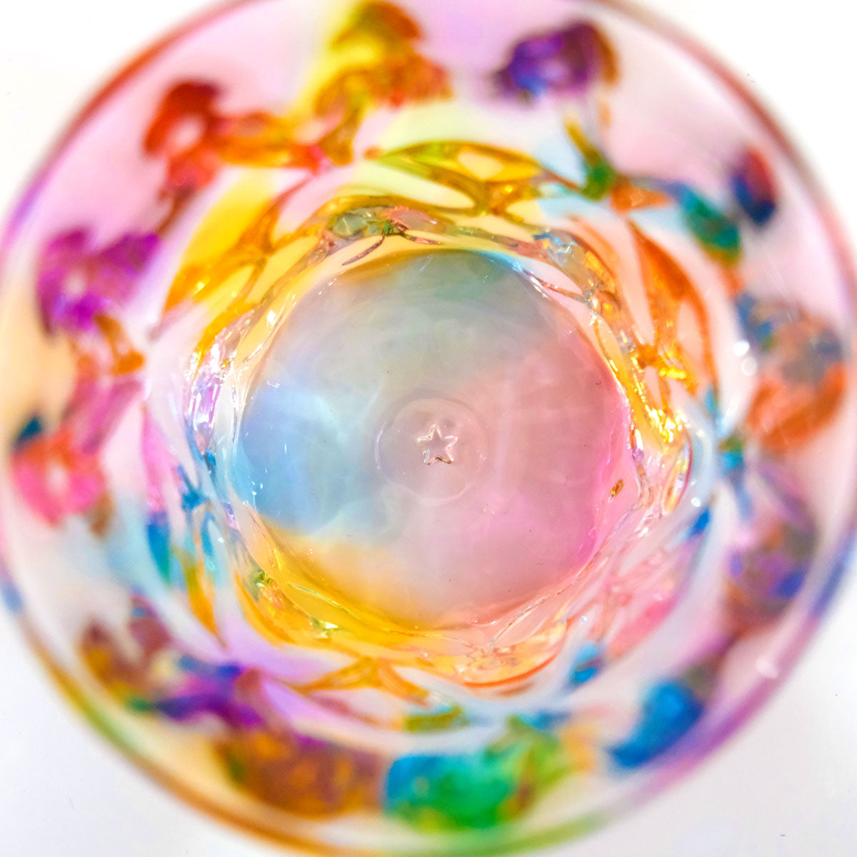 グラスキャリコ プリズム レトロ ロックグラス glass calico ハンドメイドグラス ウイスキー 焼酎 梅酒 ソフトドリンク ソーダ カクテル グラス