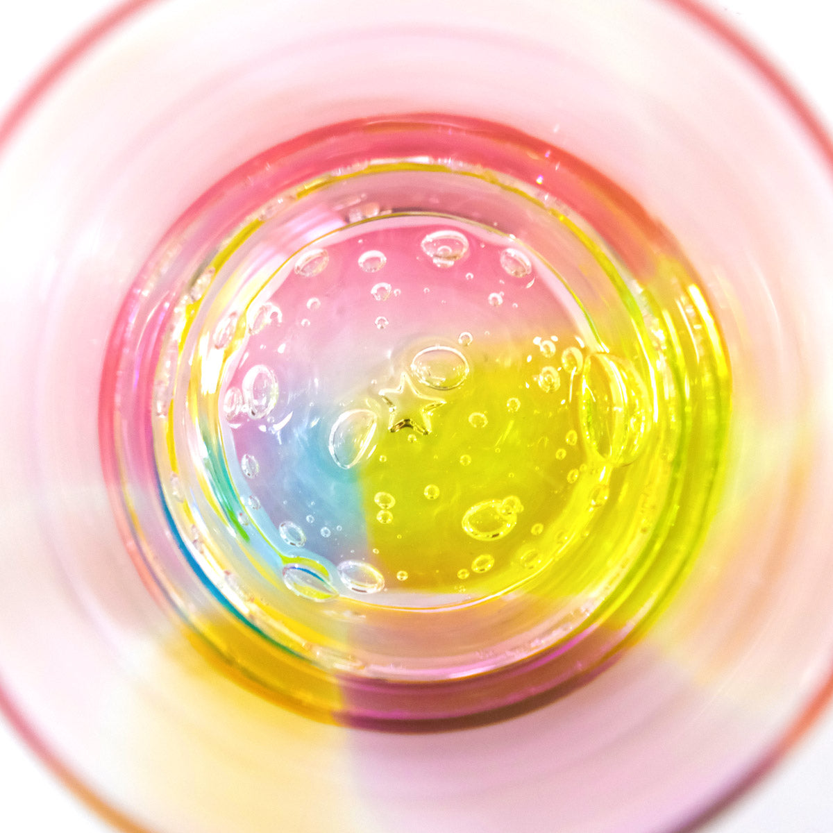 グラスキャリコ プリズムバブル ロックグラス glass calico ハンドメイドグラス ウイスキー 焼酎 カクテル 梅酒 グラス