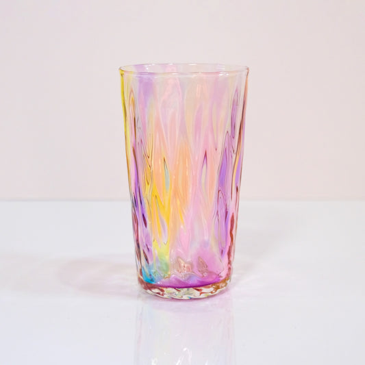 glass calico プリズム ダイヤ ロンググラス グラスキャリコ ハンドメイドグラス ウイスキー 焼酎 ビール グラス タンブラー