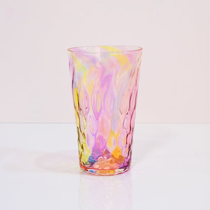 glass calico プリズム ダイヤ ロンググラス グラスキャリコ ハンドメイドグラス ウイスキー 焼酎 ビール グラス タンブラー