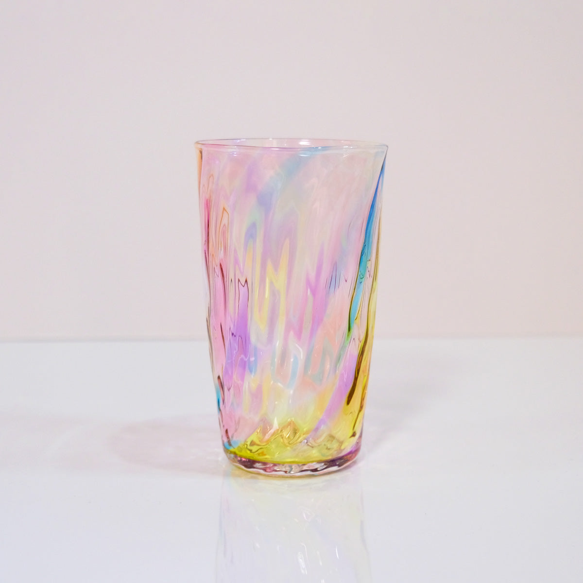 glass calico プリズム ダイヤ ロンググラス グラスキャリコ ハンドメイドグラス ウイスキー 焼酎 ビール グラス タンブラー