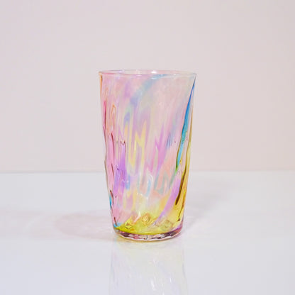 glass calico プリズム ダイヤ ロンググラス グラスキャリコ ハンドメイドグラス ウイスキー 焼酎 ビール グラス タンブラー