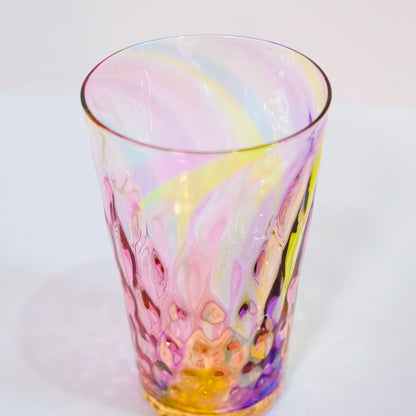 glass calico プリズム ダイヤ ロンググラス グラスキャリコ ハンドメイドグラス ウイスキー 焼酎 ビール グラス タンブラー