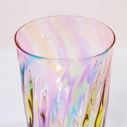 glass calico プリズム ダイヤ ロンググラス グラスキャリコ ハンドメイドグラス ウイスキー 焼酎 ビール グラス タンブラー