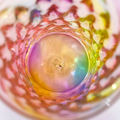 glass calico プリズム ダイヤ ロンググラス グラスキャリコ ハンドメイドグラス ウイスキー 焼酎 ビール グラス タンブラー
