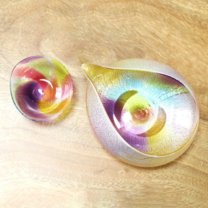 glass calico プリズム 雅 (みやび) 冷酒器セット (片口・ぐい呑 1個) グラスキャリコ ハンドメイド ガラス酒器 酒器揃 高級 贈答 ギフト プレゼント おしゃれ