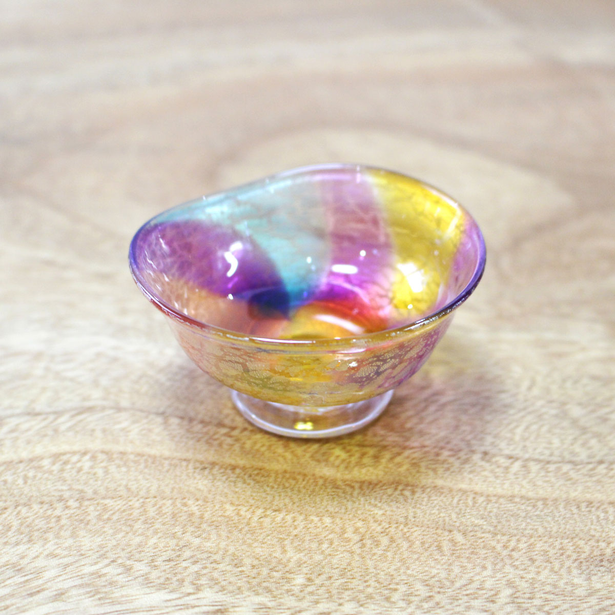 glass calico プリズム 雅 (みやび) 冷酒器セット (片口・ぐい呑 2個) グラスキャリコ ハンドメイド ガラス酒器 酒器揃 高級 贈答 ギフト プレゼント おしゃれ