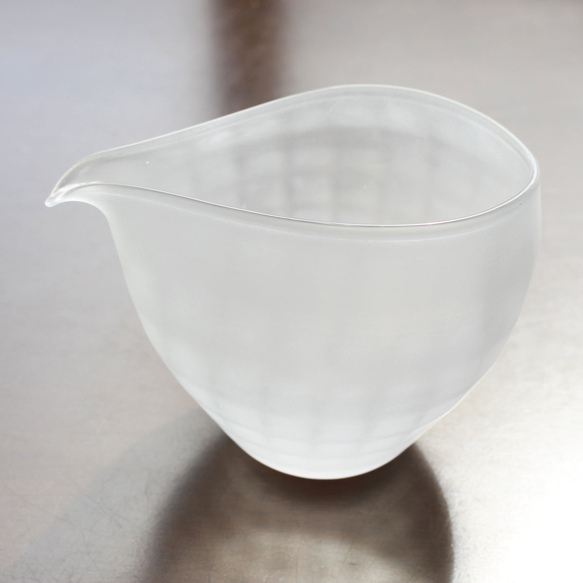 glass calico 澄 (すみ) サンドブラスト 冷酒器セット (片口・ぐい呑 1個) グラスキャリコ ハンドメイド ガラス酒器