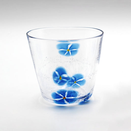 SAIZOU GLASS LABO HANA グラス (ハナグラス) ブルー サイゾウグラスラボ 可児友紀 ハンドメイド グラス ロックグラス 青 かわいい おしゃれ ギフト プレゼント (コピー)