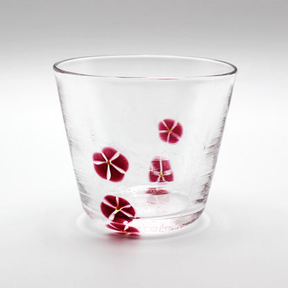 SAIZOU GLASS LABO HANA グラス (ハナグラス) レッド サイゾウグラスラボ 可児友紀 ハンドメイド グラス ロックグラス 赤 かわいい おしゃれ ギフト プレゼント
