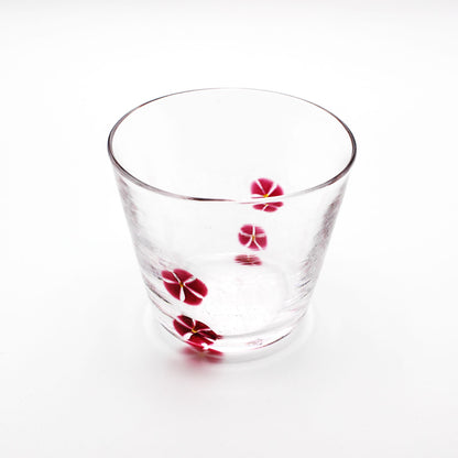 SAIZOU GLASS LABO HANA グラス (ハナグラス) レッド サイゾウグラスラボ 可児友紀 ハンドメイド グラス ロックグラス 赤 かわいい おしゃれ ギフト プレゼント