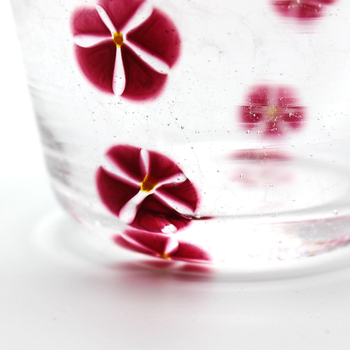 SAIZOU GLASS LABO HANA グラス (ハナグラス) レッド サイゾウグラスラボ 可児友紀 ハンドメイド グラス ロックグラス 赤 かわいい おしゃれ ギフト プレゼント