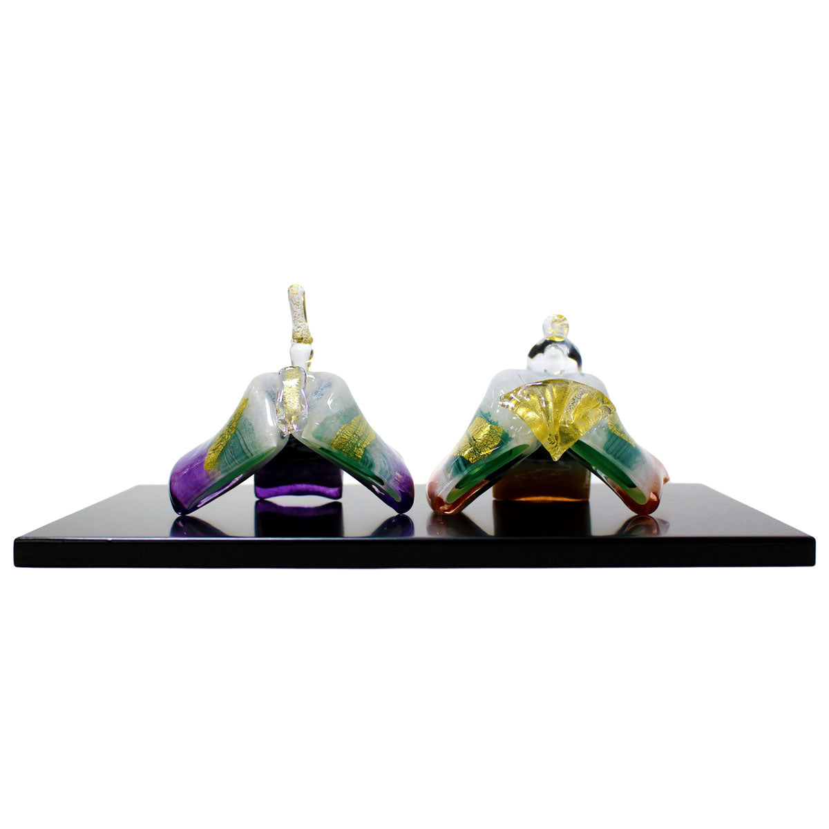 ガラスのお雛様 ひとえ雛 春風 SAIZOU GLASS LABO 可児友紀 ハンドメイド ガラスアート 雛人形 ひな人形 おひなさま 桃の節句 オブジェ コンパクト ギフト