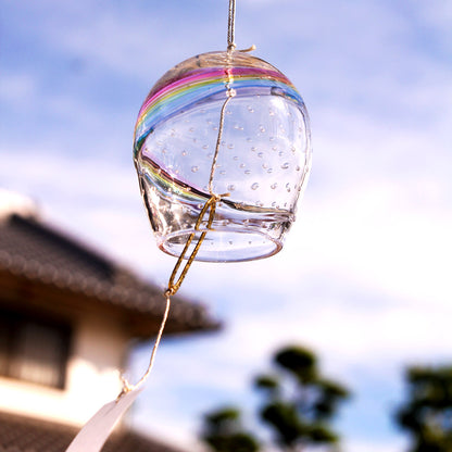 ガラスの風鈴 雨のち虹 FIORETTO フィオレット 高野仰 ハンドメイドガラスアート