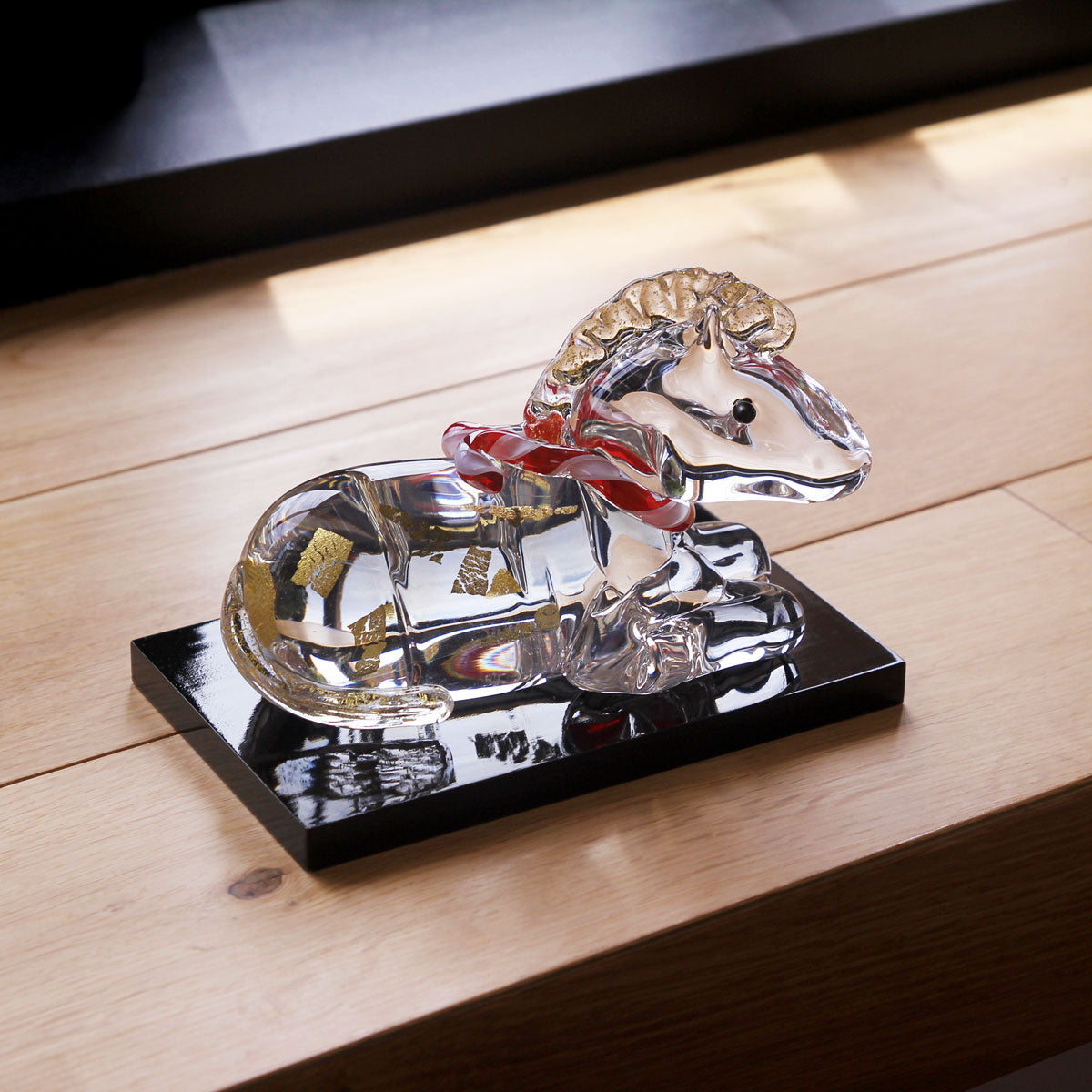 ガラスの干支 ふくふく午(うま) オブジェ 午(うま)の置物 FIORETTO フィオレット 高野仰 ハンドメイド ガラスアート 化粧箱付 タカノアオグ ガラス 馬 かたまり お正月 コンパクト インテリア おしゃれ ギフト プレゼント