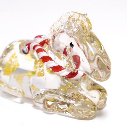 ガラスの干支 ふくふく午(うま) オブジェ 午(うま)の置物 FIORETTO フィオレット 高野仰 ハンドメイド ガラスアート 化粧箱付 タカノアオグ ガラス 馬 かたまり お正月 コンパクト インテリア おしゃれ ギフト プレゼント