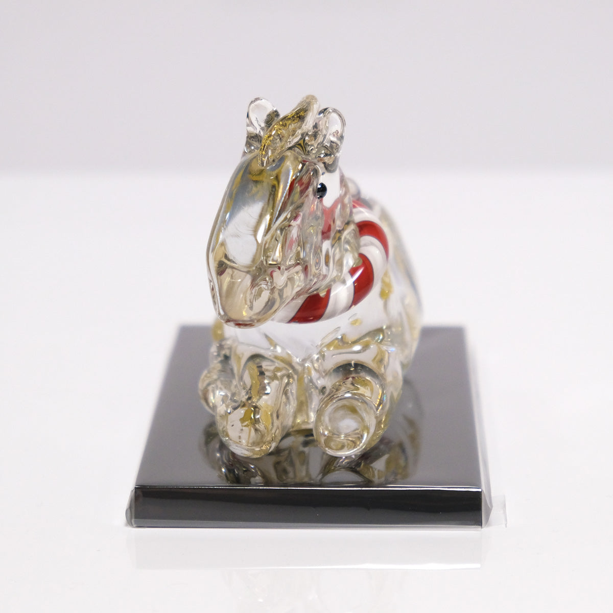 ガラスの干支 ふくふく午(うま) オブジェ 午(うま)の置物 FIORETTO フィオレット 高野仰 ハンドメイド ガラスアート 化粧箱付 タカノアオグ ガラス 馬 かたまり お正月 コンパクト インテリア おしゃれ ギフト プレゼント