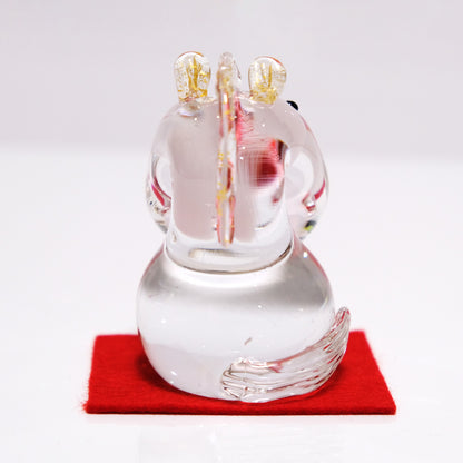 ガラスの干支 ゆる午(うま) オブジェ 午(うま)の置物 FIORETTO フィオレット 高野仰 ハンドメイド ガラスアート 化粧箱付 タカノアオグ ガラス 馬 かたまり お正月 コンパクト インテリア おしゃれ ギフト プレゼント